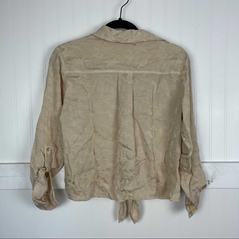 ANTHROPOLOGIE Cloth & Stone Joanie Top Beige NWT - Picture 6 of 6